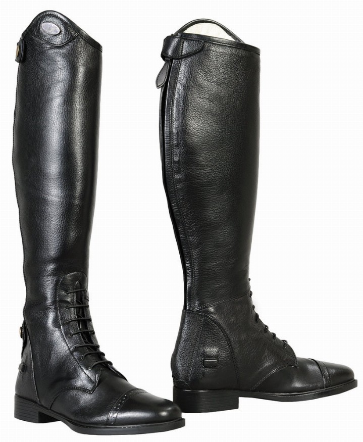 TuffRider Women Belmont Leather Field Boots 11 Black Extra Slim