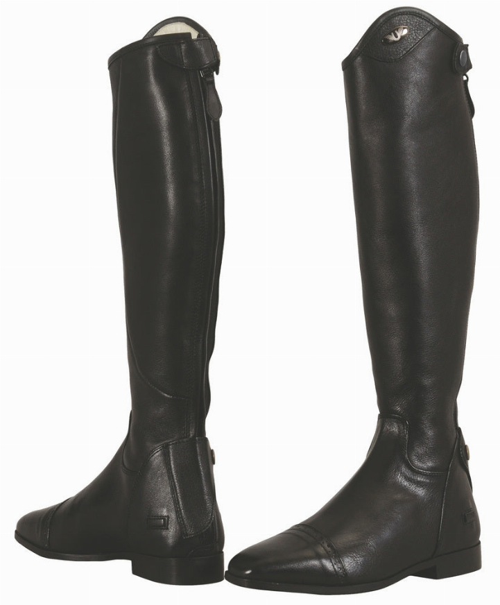 TuffRider Women Leather Regal Dress Boots 10 Black Wide