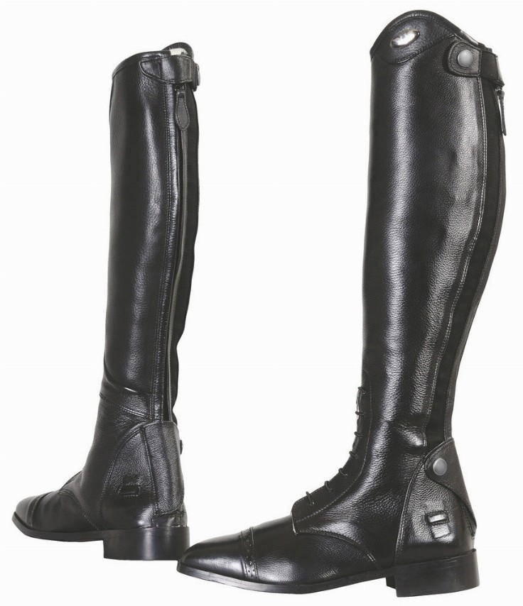 Tuffrider Women Leather Regal Field Boots - 9 Black Slim