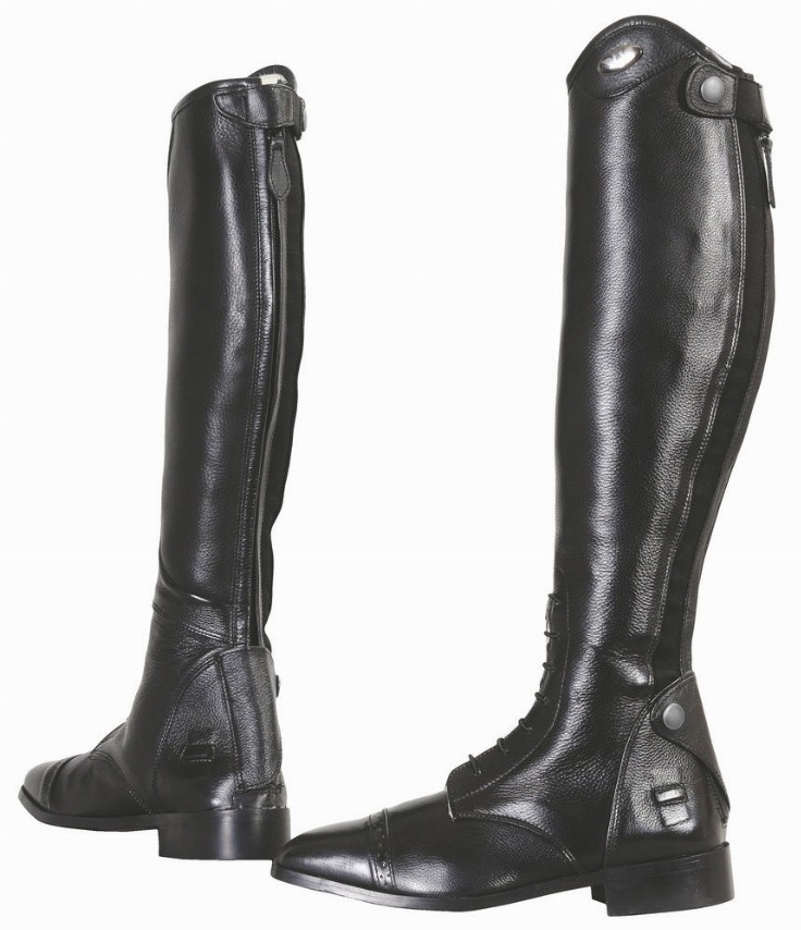 Tuffrider Women Leather Regal Field Boots - 6.5 Black Wide