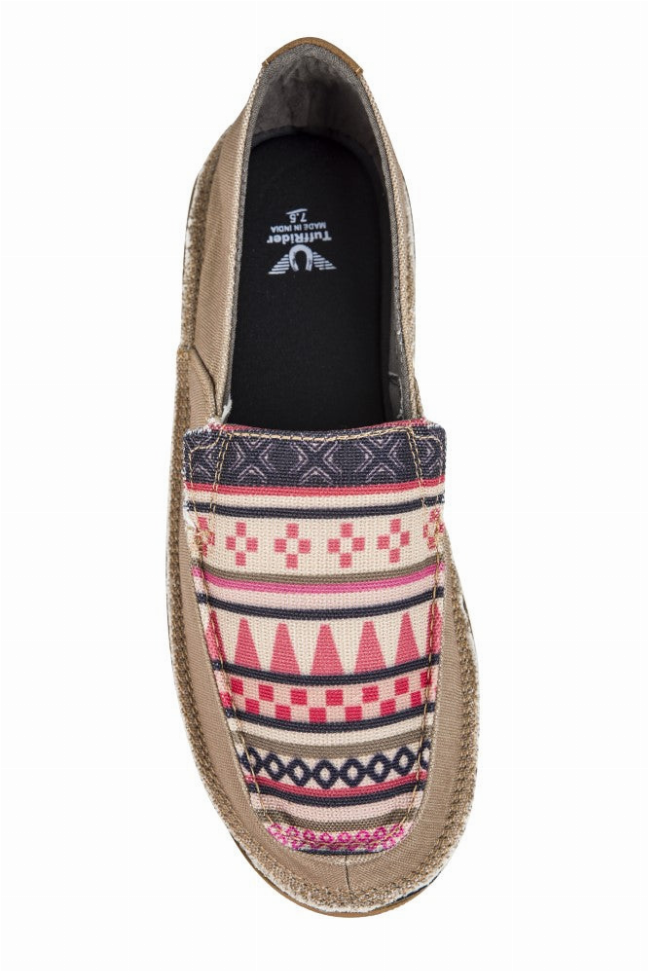 TuffRider Women Slip-On Canvas Graphix Shoes 6.5 Pink Diamonds