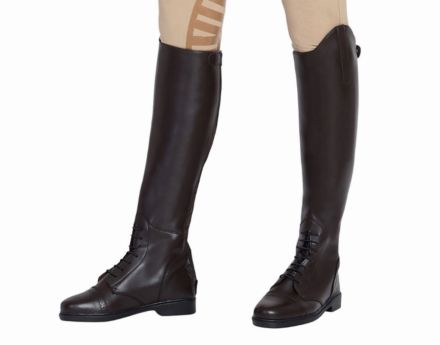 TuffRider Women Synthetic Leather Starter Back Zipper Field Boots 7 Mocha