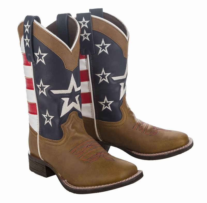 TuffRider Youth American Cowboy Western Boot - 5 Brown
