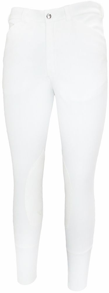 TuffRider Men's Ribb Patrol Knee Patch Breeches  30  White 