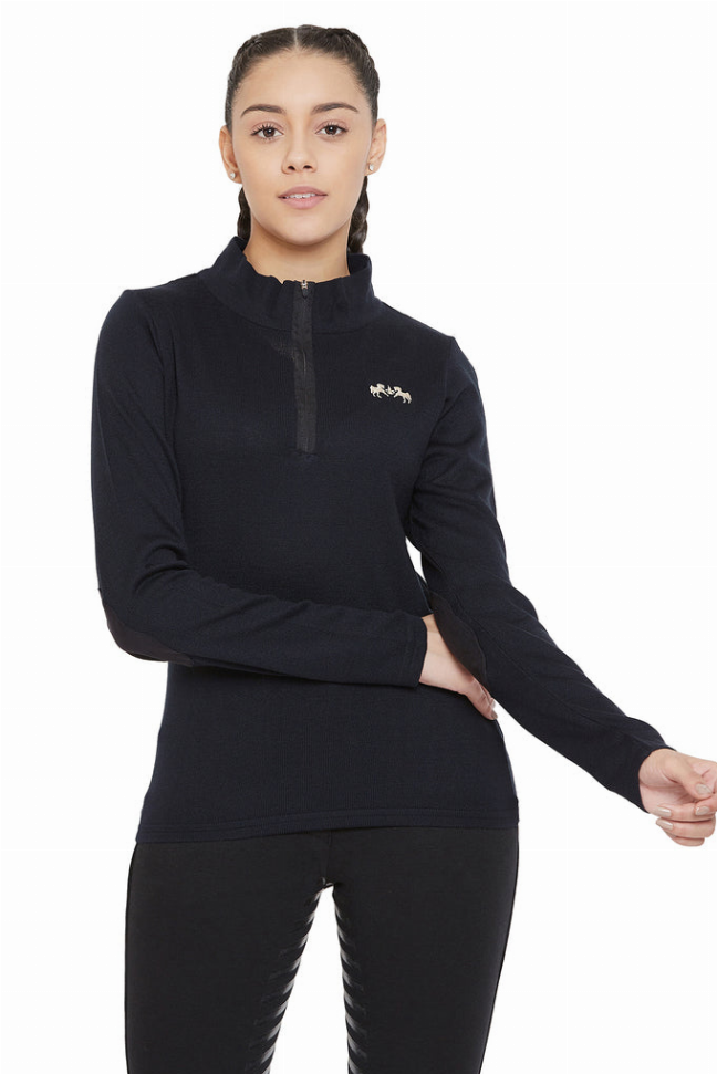 Equine Couture Ladies Fjord Sweater  L  Black 