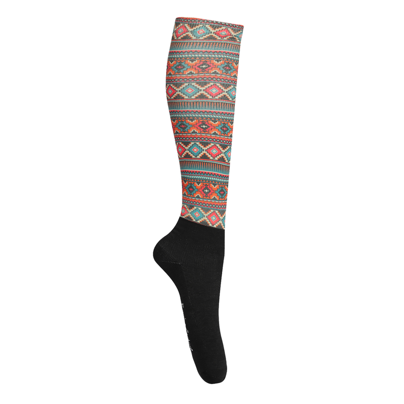 Equine Couture OTC Boot Socks  Standard  Sunset Aztec