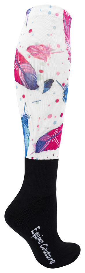 Equine Couture OTC Boot Socks  Standard  Feathers