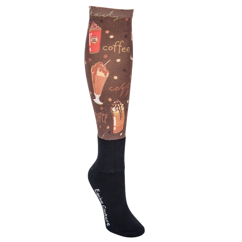 Equine Couture OTC Boot Socks Standard  Coffee Lovers