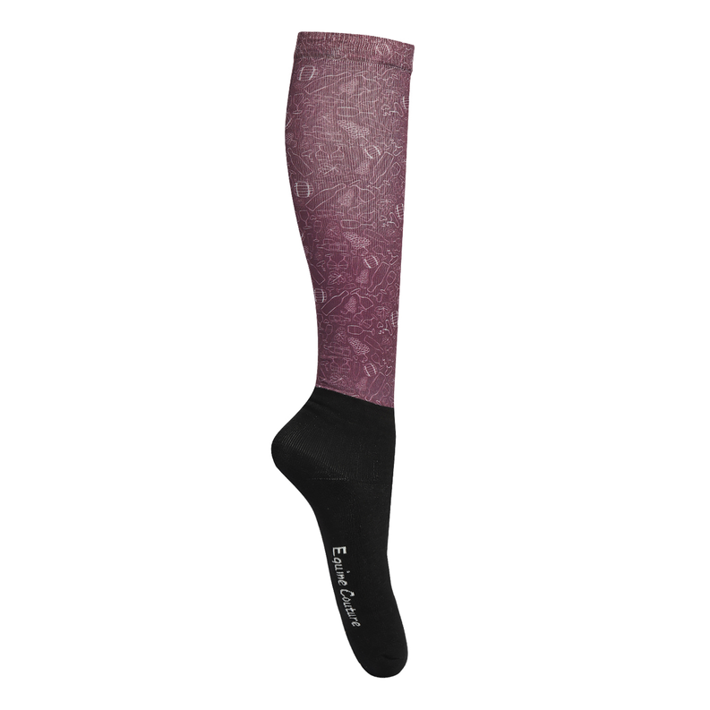 Equine Couture OTC Boot Socks  Standard  Wines