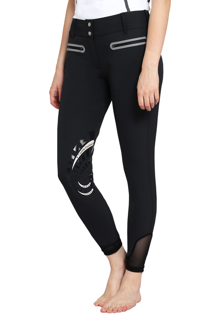 EQUINE COUTURE LADIES IBIZA KNEE PATCH BREECHES  26  Black 