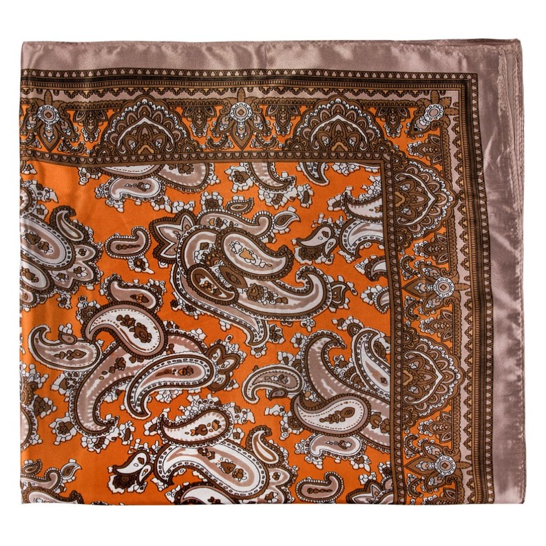 AWST Int'l Paisley Wild Rag  36" x 36"  Brown