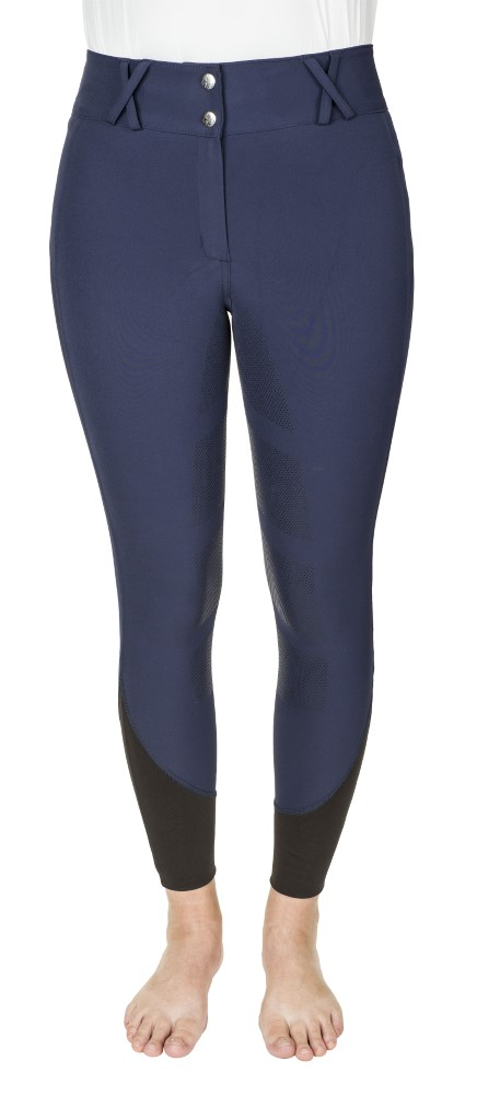 Equine Couture Charlotte Silicone Full Seat Breech  Navy