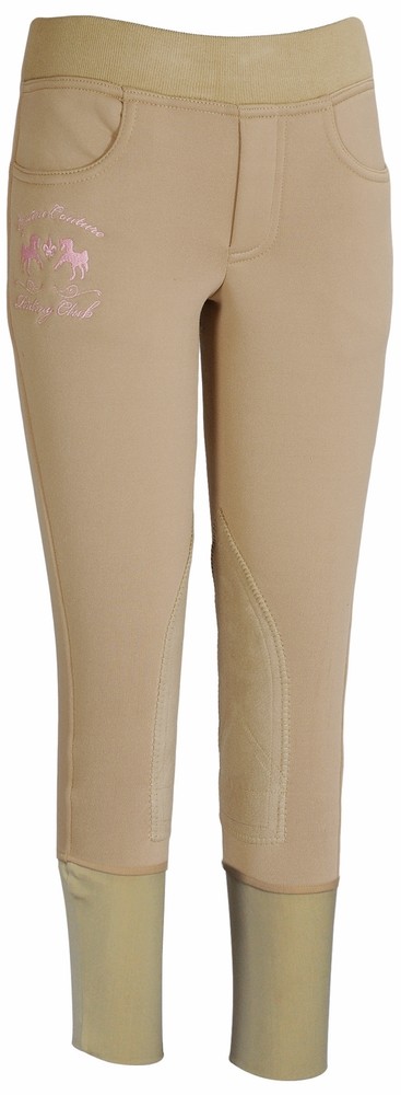 Equine Couture Children's Riding Club Pull-On Winter Breeches 10 Safari