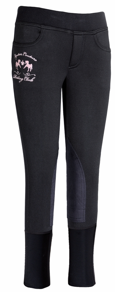 Equine Couture Children's Riding Club Pull-On Winter Breeches 12 Black