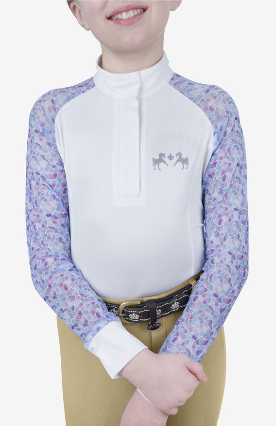 EQUINE COUTURE CHILDREN'S SMYRNA SHOW SHIRT S  MOSAIC