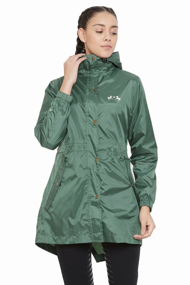 Equine Couture Element Rain Jacket L Cilantro