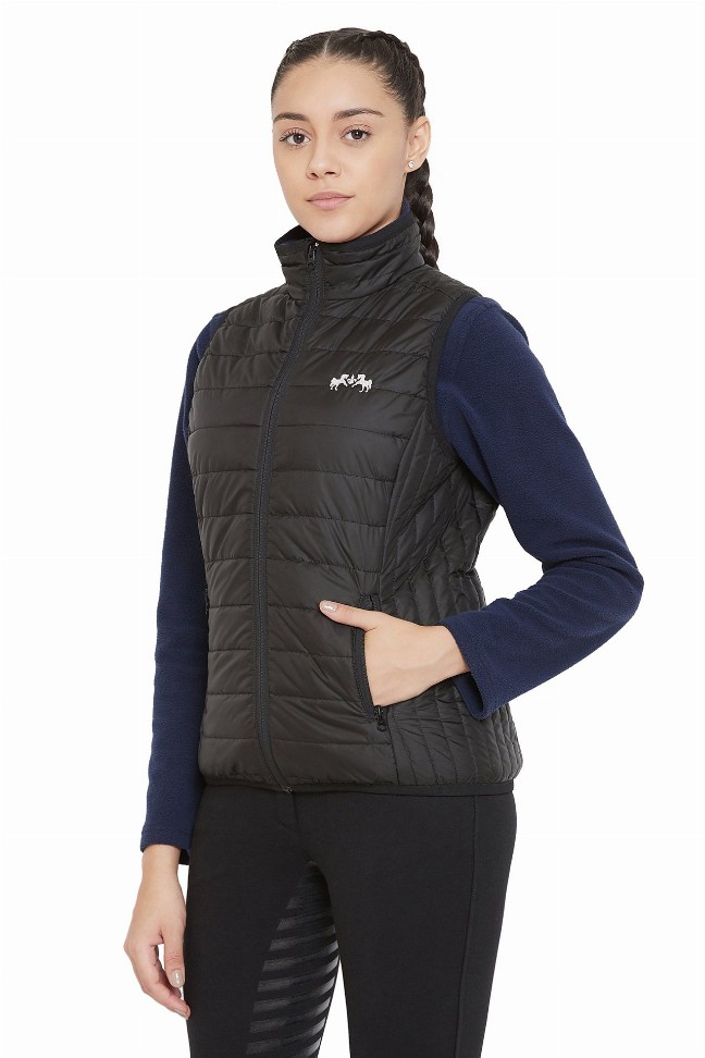 Equine Couture Ladies Zima Vest  2X  Black 