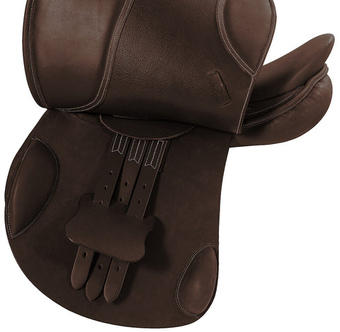 Henri de Rivel Carmel Covered Close Contact Jumping Saddle  16.5  Havana 