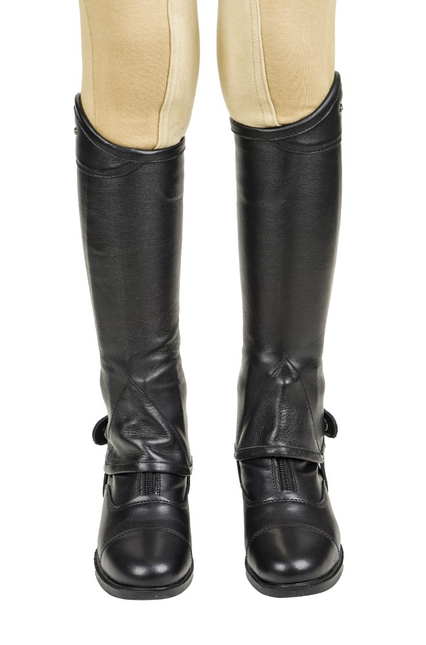 Lettia Children's London Leather Half Chaps 10  Black