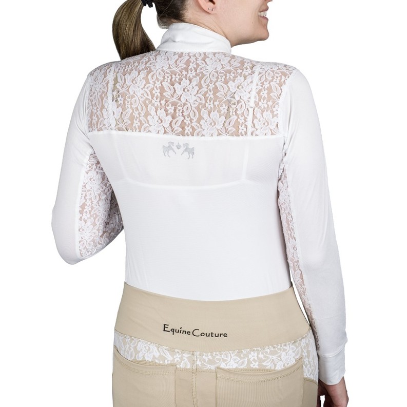 Spicy Girl Cinnamon Long Sleeve Show Shirt by EC  3X  White w/ White