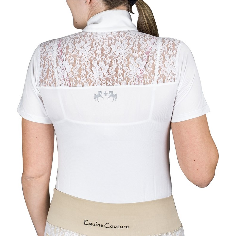 Spicy Girl Cinnamon Short Sleeve Show Shirt by EC  3X  White w/ White