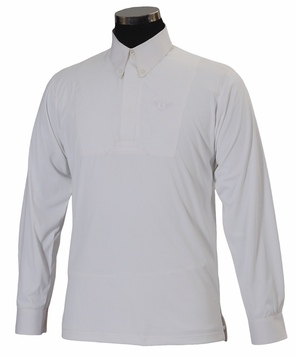 TuffRider Boys Adam Long Sleeve Show Shirt  X-Large  White 