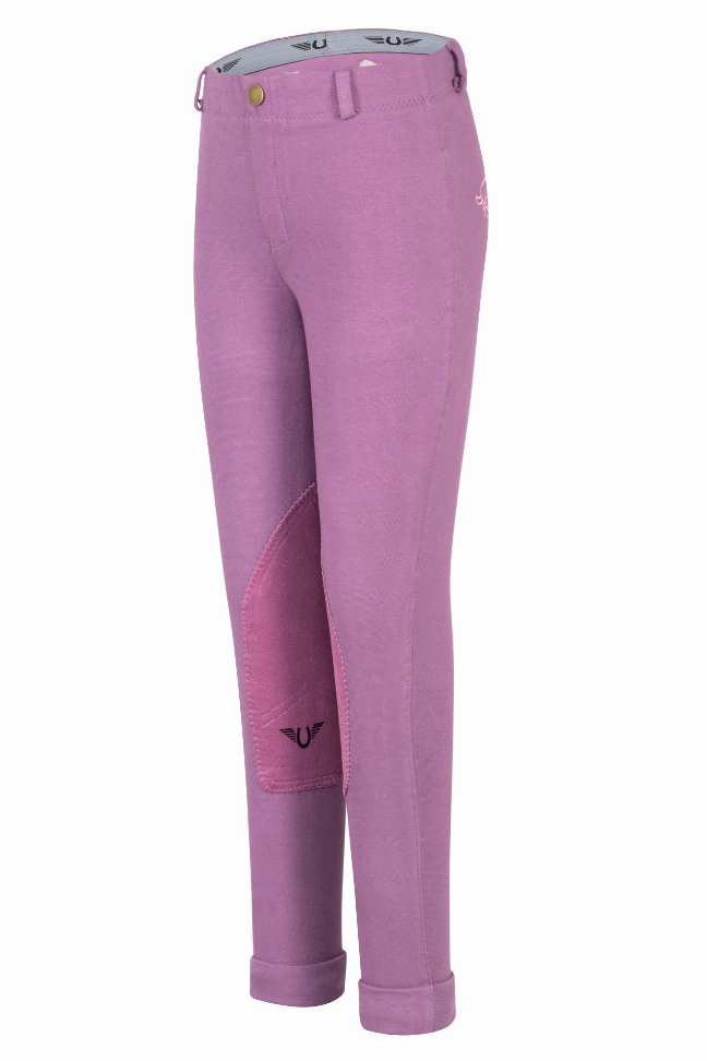 TuffRider Children's Cotton Embroidered Pull-On Jodhpurs 6 Purple