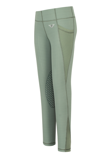 TuffRider Children's Minerva EquiCool Tights  Medium  Duck Green 