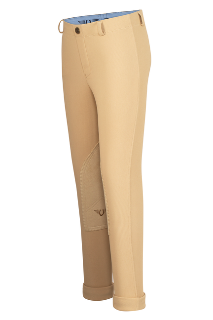 TuffRider Children's Ribb Lowrise Pull-On Jodhpurs 14 Light Tan