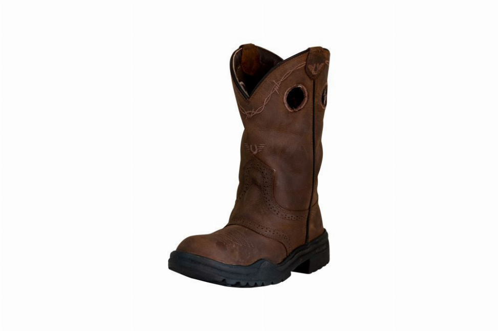 TuffRider Ladies Leigh Round Toe Western Boot 10 Brown