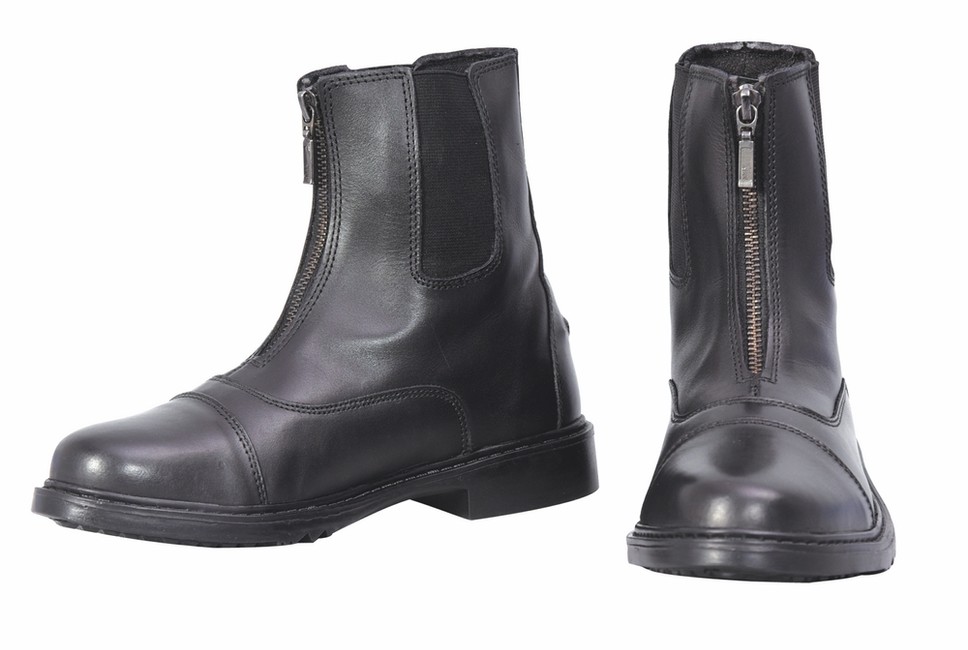 TuffRider Ladies Perfect Front Zip Paddock Boots  6  Black 