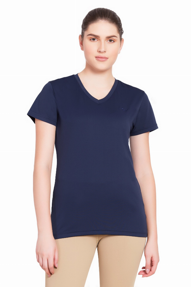 Tuffrider Ladies Taylor Tee Short Sleeve T-Shirt XL Ensign Blue
