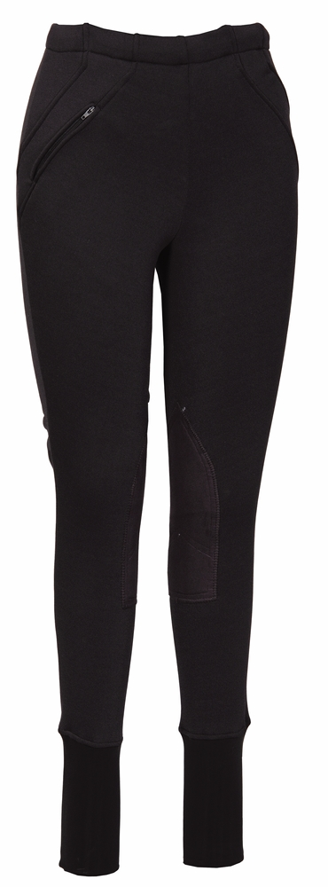 TuffRider Ladies Unifleece Pull-On Winter Breeches 24 Black