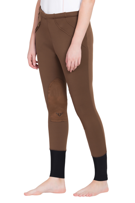 TuffRider Ladies Unifleece Pull-On Winter Breeches 24 Chocolate