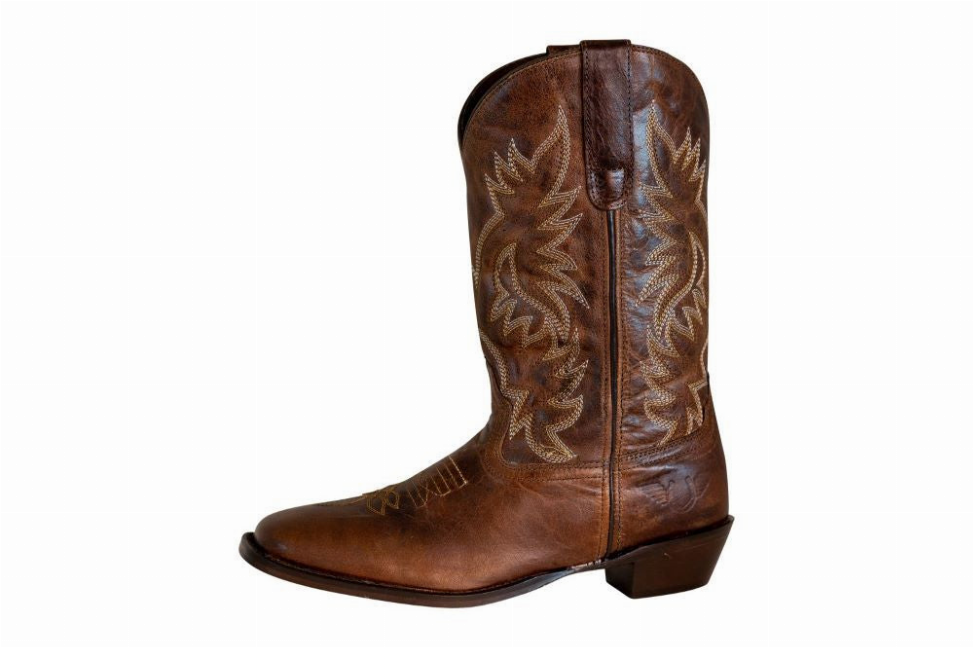 TuffRider Women Moran Leather Square Toe Western Boots 6 Brown