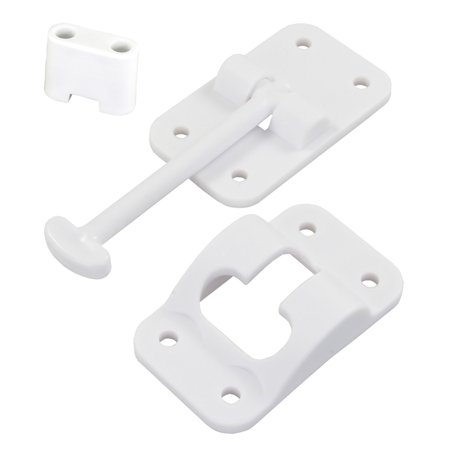 3-1/2In T-Style Door Holder W/Bumper, White