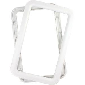 RV Deluxe Entry Door Window Frame, White