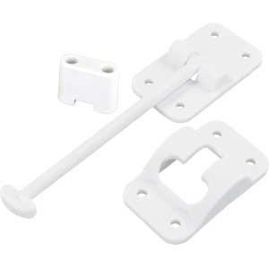 6In T-Style Door Holder W/Bumper, Polar White