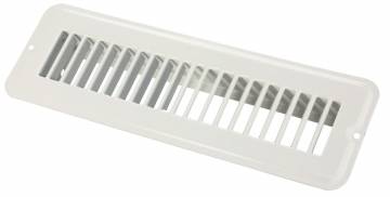 2In X 10In Floor Register Undampered, Metal, White