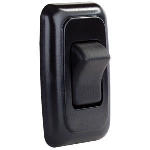 SINGLE ROCKER SWITCH ASSEMBLY W/BEZEL, BLACK