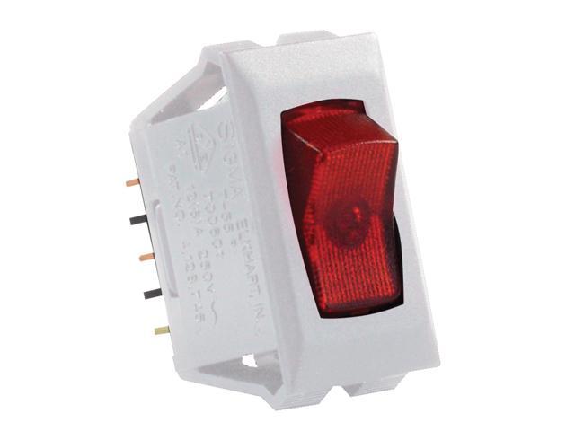 Illuminated 12V On/Off Switch, Red/White