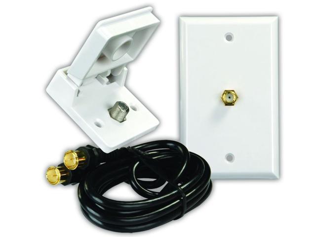 Interior/Exterior Cable Tv Installation Kit - White