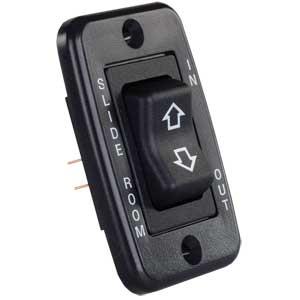 Low Profile Single Slide-Out Switch, Black