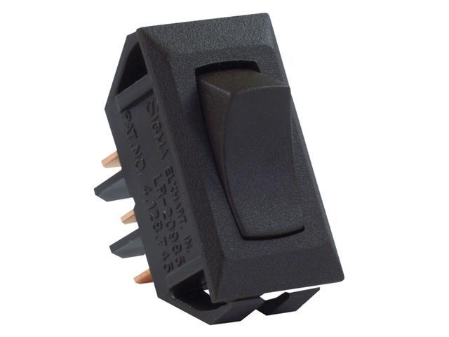 Standard 12V On/Off/On Switch, Black