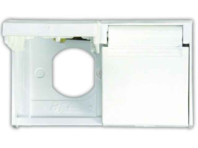 Duplex Weatherproof Outlet Cover, Polar White