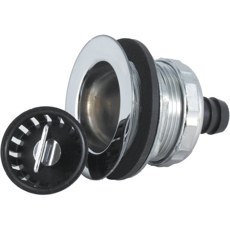 Strainer W/Threaded Basket, Locknut, And Rubber Washer