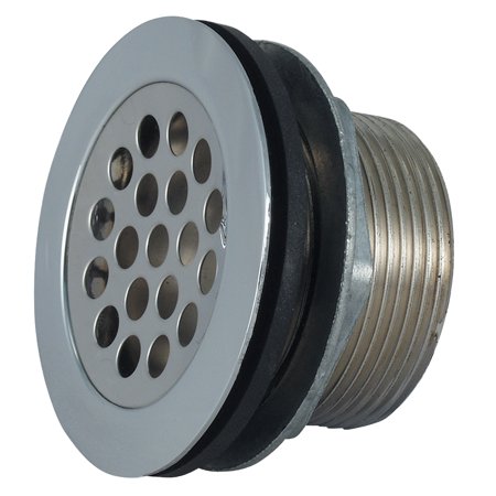 Shower Strainer W/Grid, Locknut, Slip Nut, Rubber And Plastic Washer