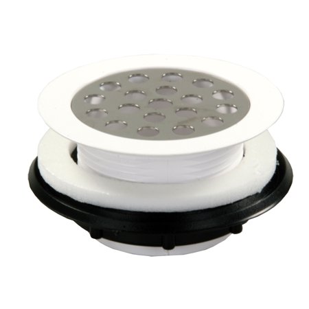 Plastic Shower Strainer W/Shower Grid, White