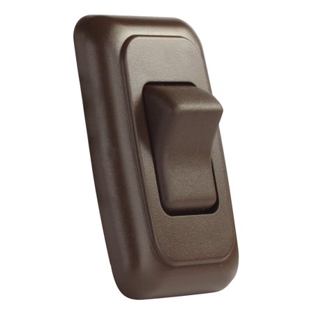 SINGLE ROCKER SWITCH ASSEMBLY W/BEZEL, BROWN