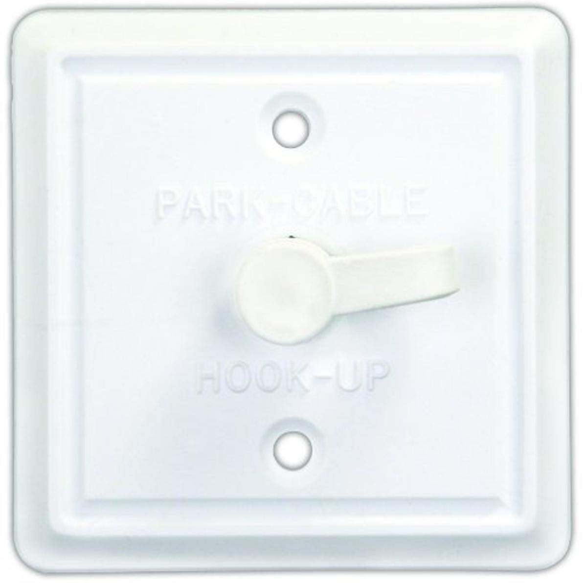 SQUARE CABLE TV PLATE POLAR WHITE